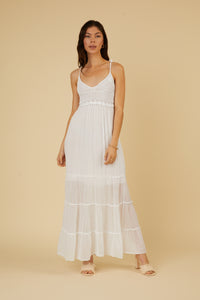 Boho white dress for summer