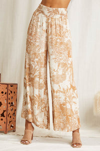 Wide Leg Summer Pants, color white beige