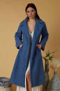 Cozy coat. Color blue